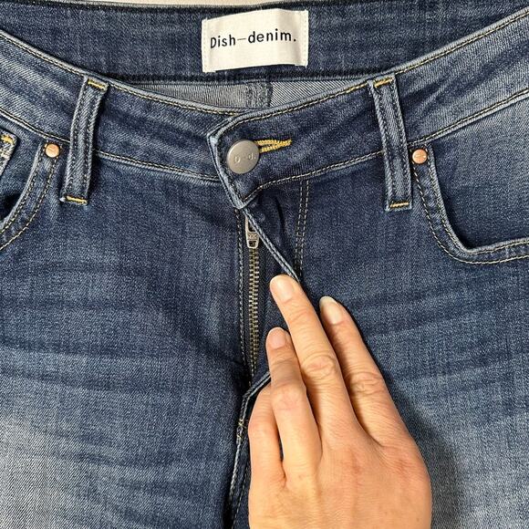 Dish Denim The Straight & Narrow Cotton Blend High Rise Skinny Jeans Women's 29 - Picture 4 of 8